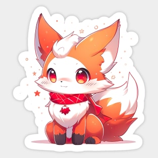 Cozy Fox Winter Vibes Sticker